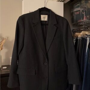Aritzia Wilfred Charcoal Blazer